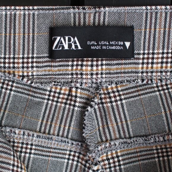 Zara | Plaid Skinny Pants - Picture 2 of 4